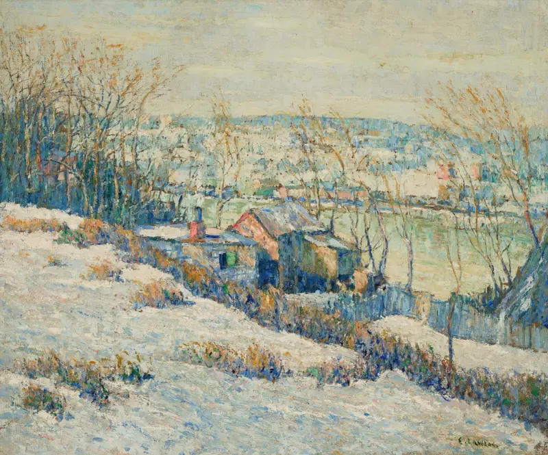 Upper Harlem River – Winter von Ernest Lawson