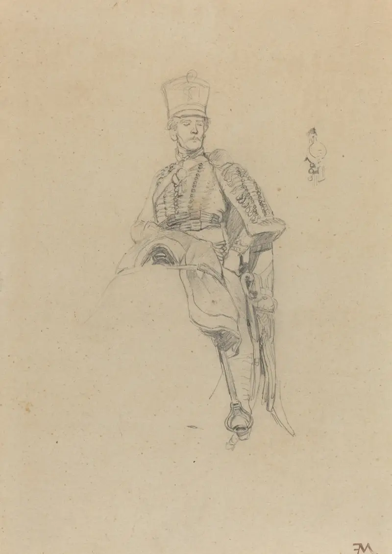 A French Hussar av Ernest Meissonier