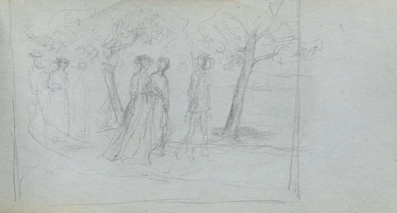 Figurer i landskap av Ernest Meissonier