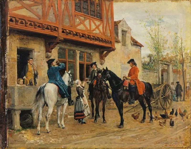 Rast vid ett värdshus av Ernest Meissonier