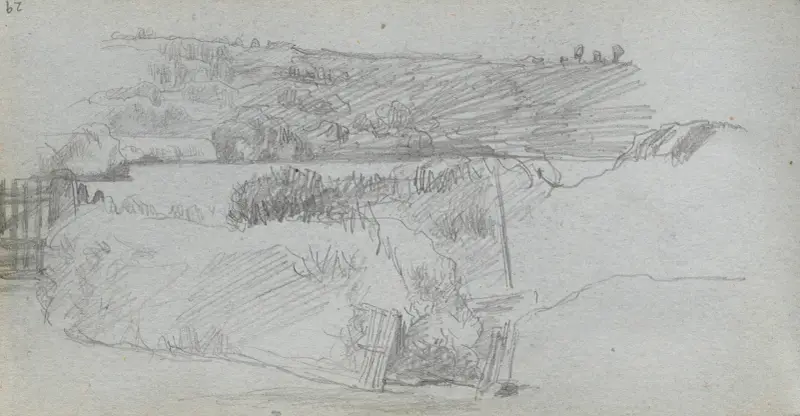 Landskapsstudie 2 av Ernest Meissonier