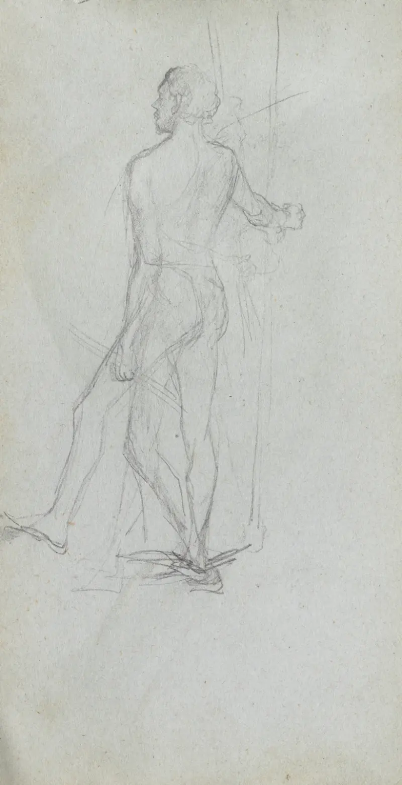 Studie nahého muže, Ernest Meissonier