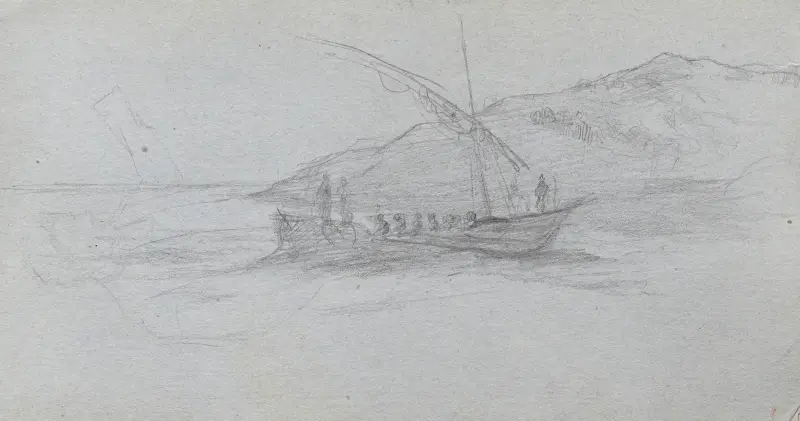 Mořská krajina a postava, Ernest Meissonier