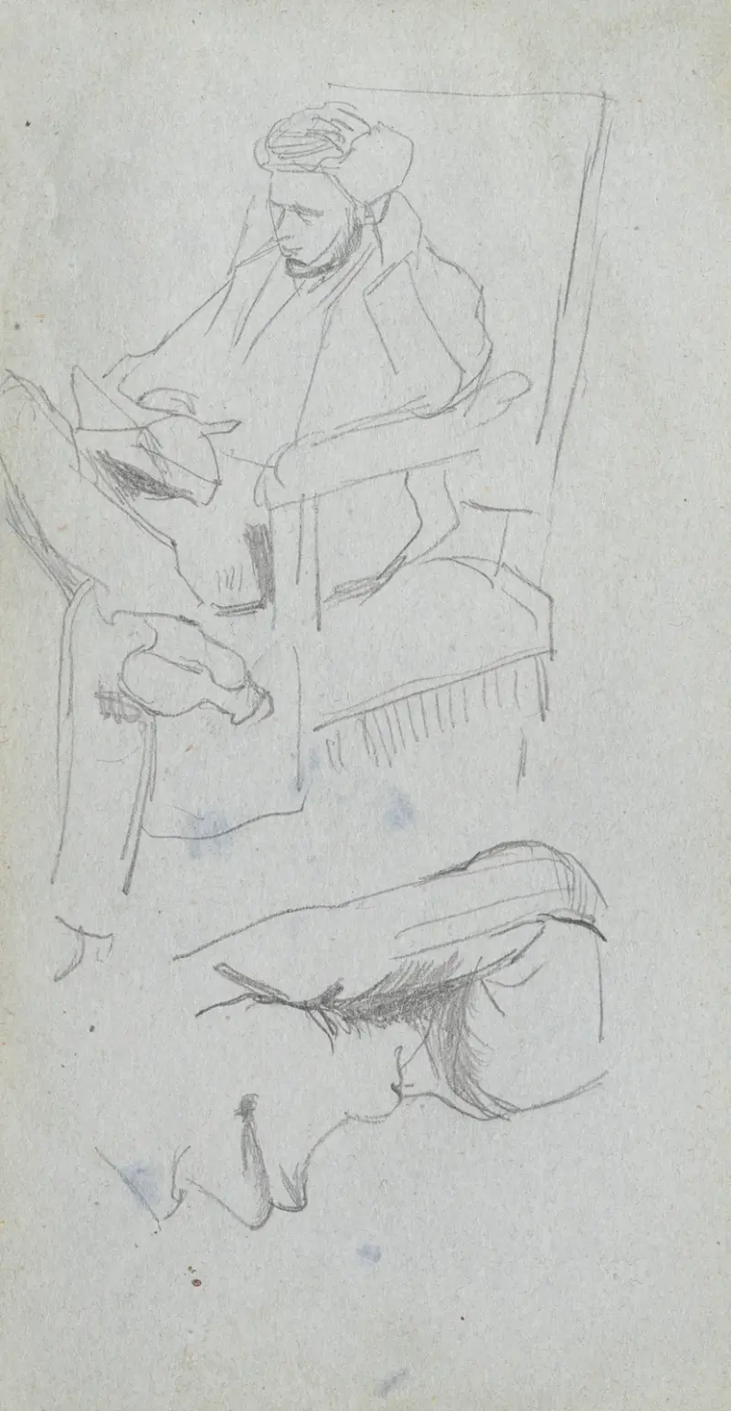 Seated Male Figure av Ernest Meissonier