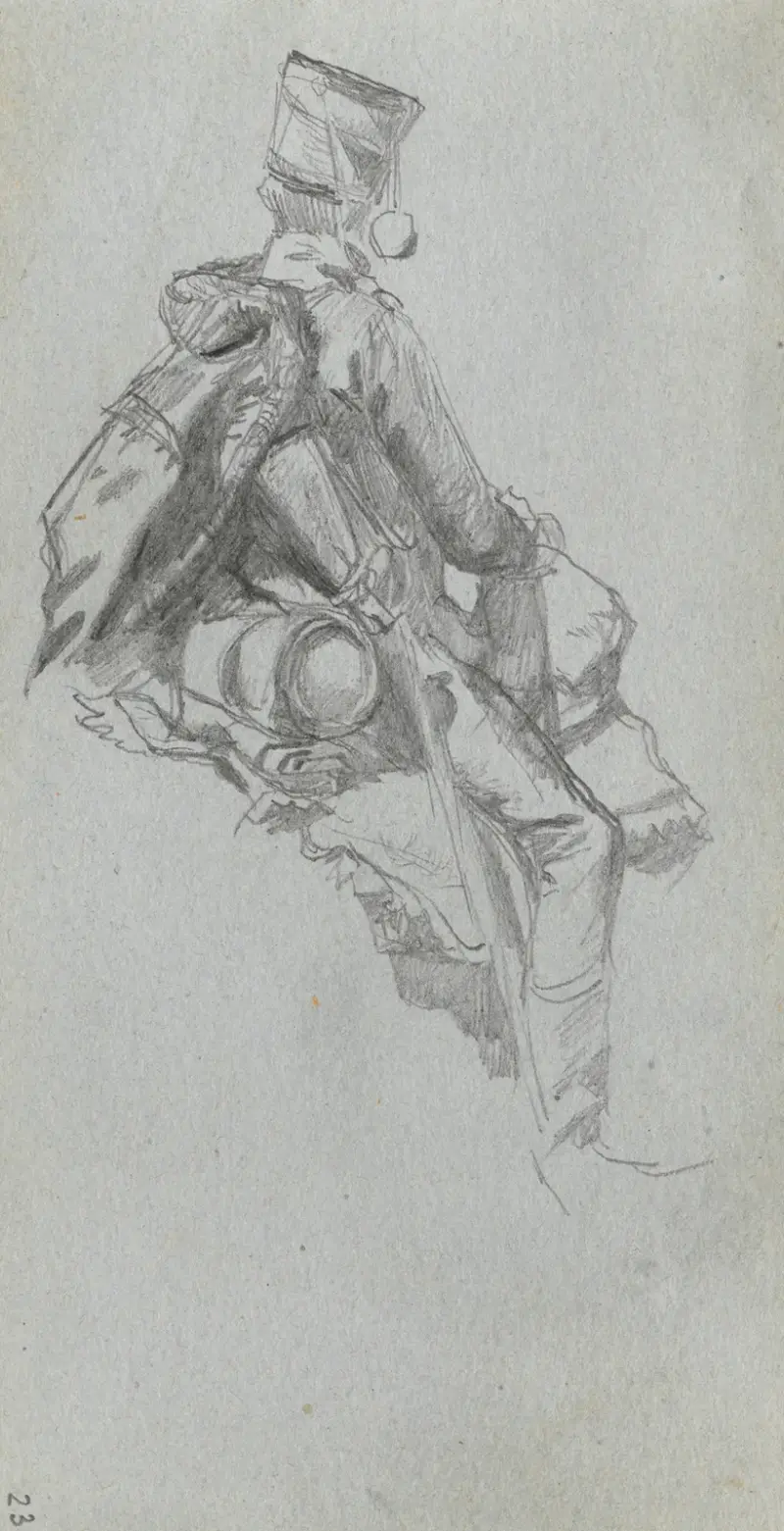 Seated Soldier von Ernest Meissonier