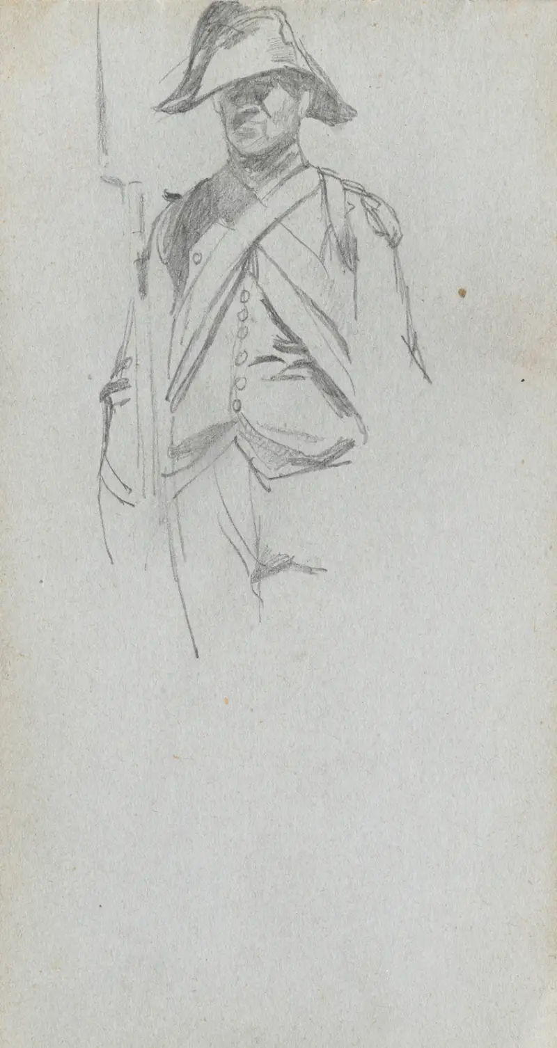Studie av en soldat av Ernest Meissonier