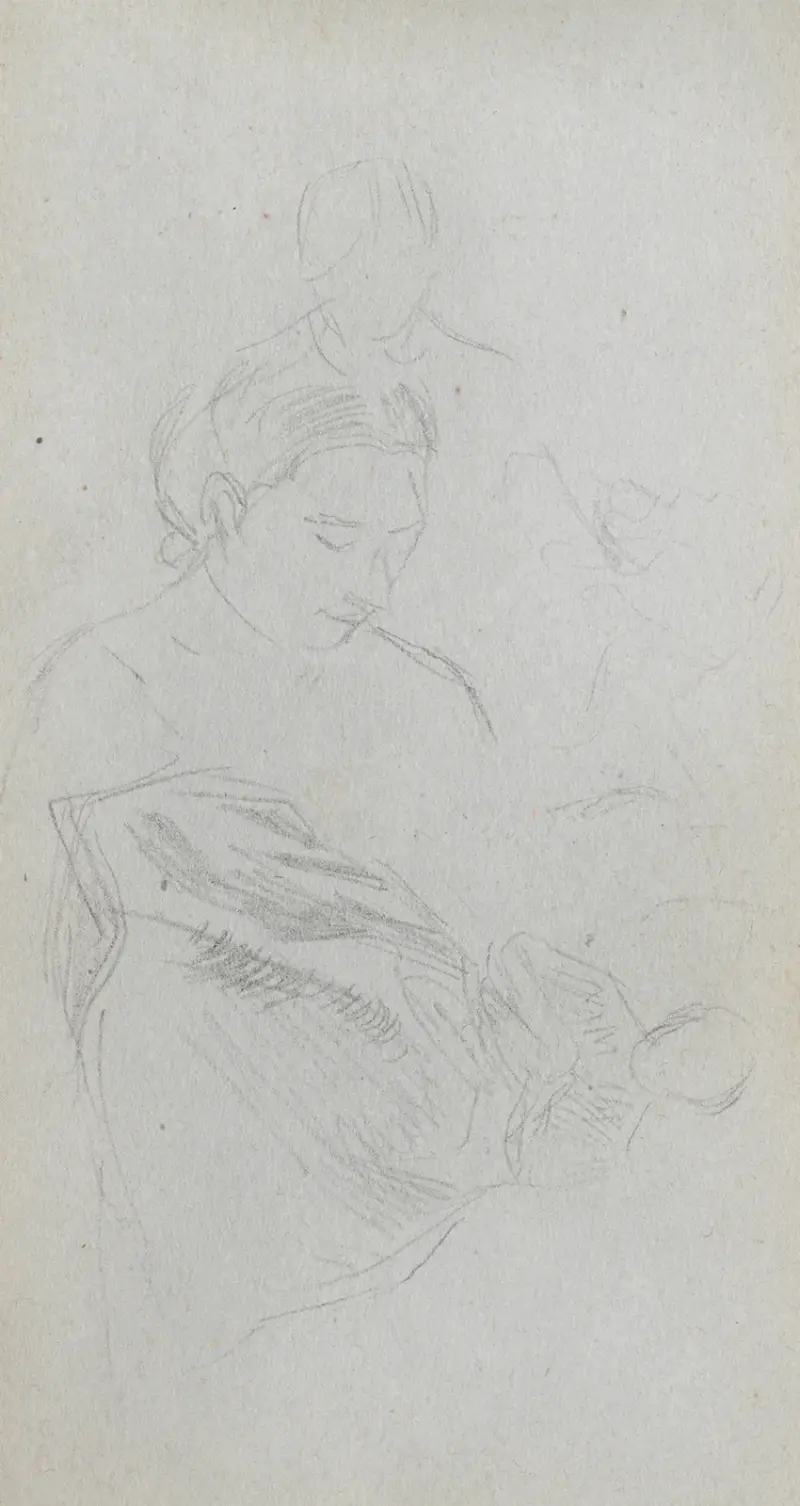 Study of Fgures av Ernest Meissonier