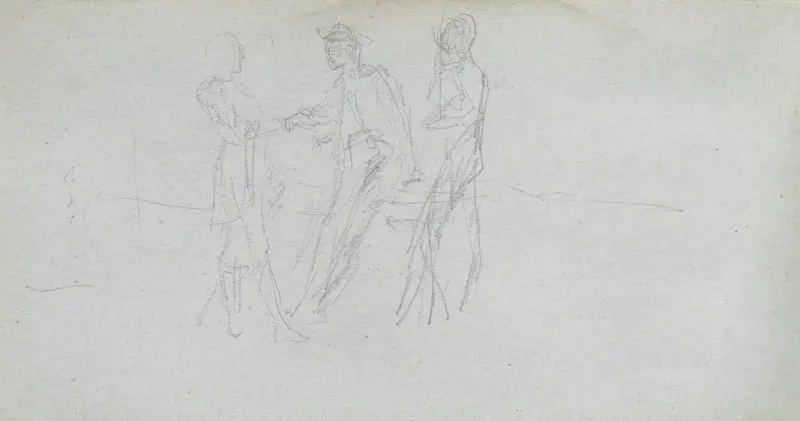 Three Figures av Ernest Meissonier