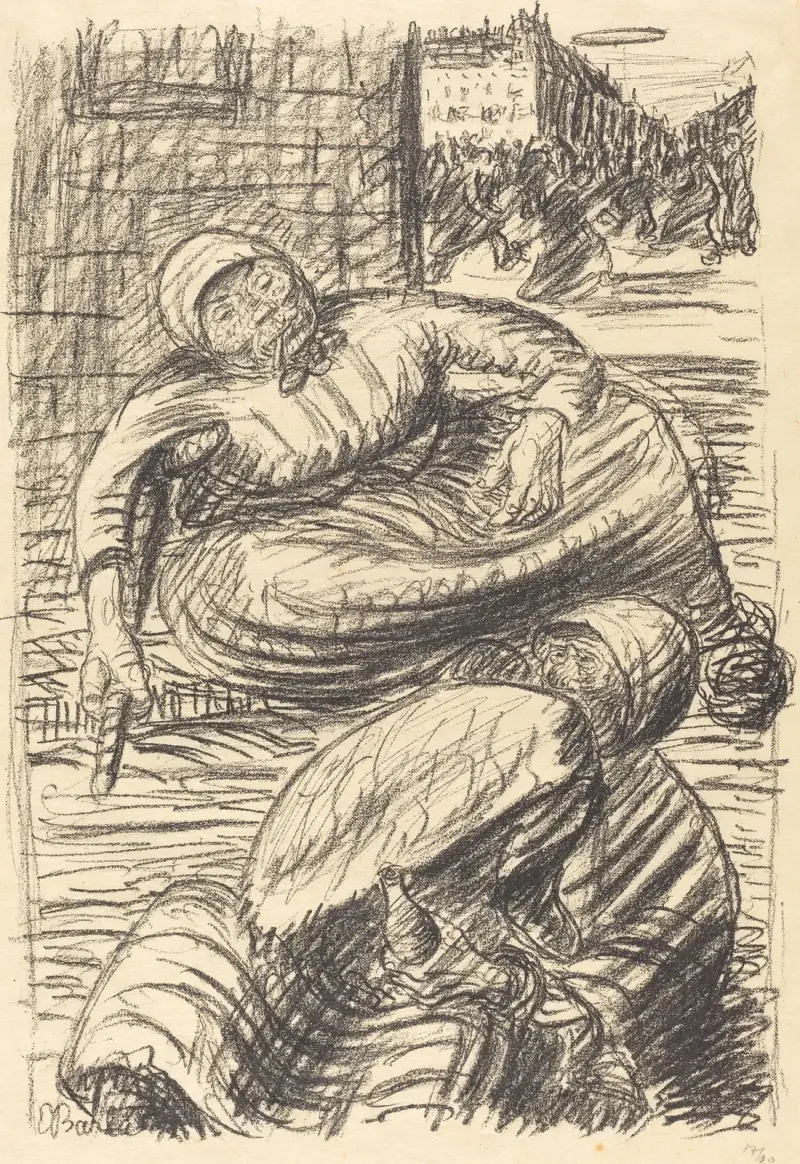 Street in Warsaw av Ernst Barlach