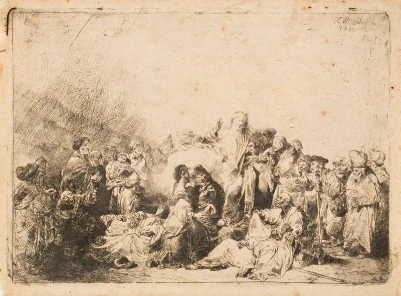 Chrystus uzdrawiający chorych, Christian Wilhelm Ernst Dietrich