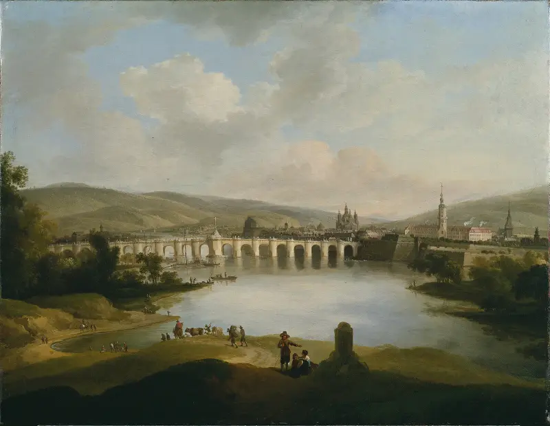 View of a Town av Christian Wilhelm Ernst Dietrich