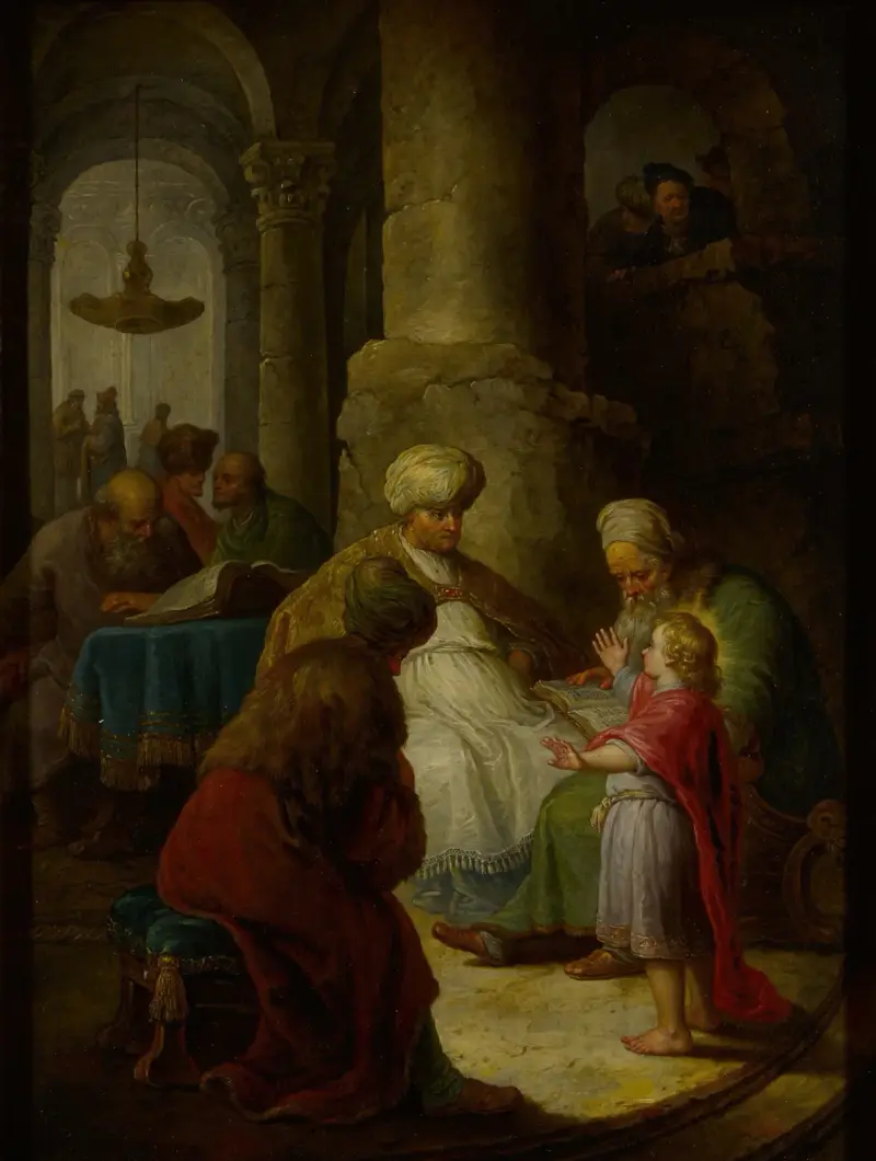 Der junge Christus unter den Lehrern im Tempel von Christian Wilhelm Ernst Dietrich