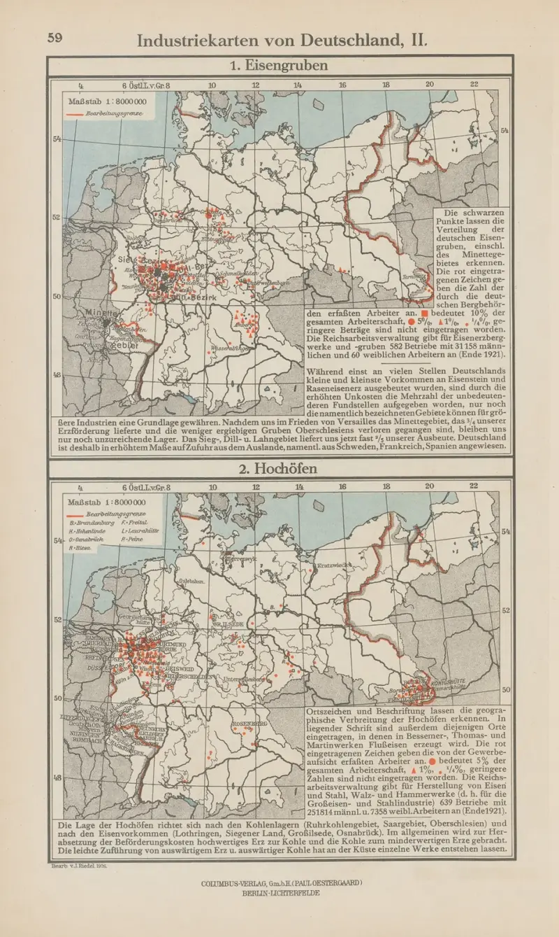 Industriekarten von Deutschland II av Ernst Friedrich