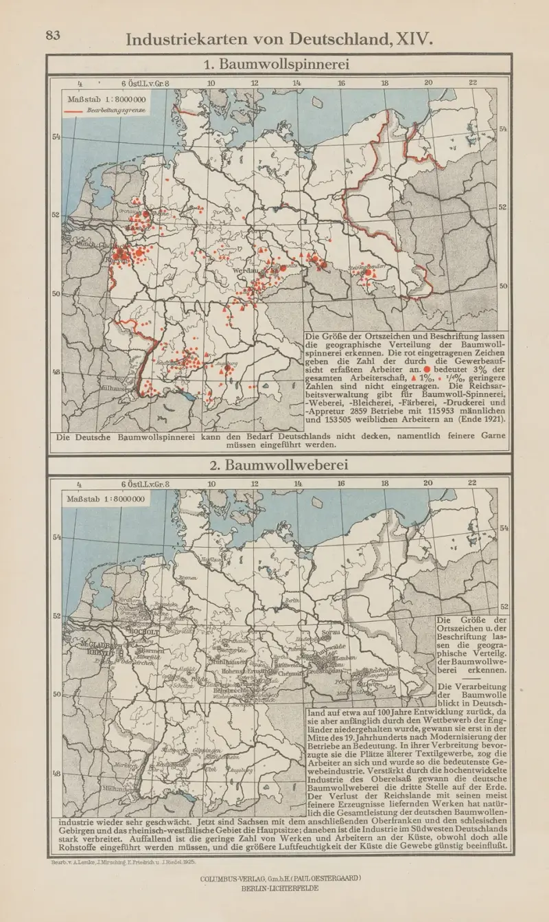Industrikarta över Tyskland XIV av Ernst Friedrich