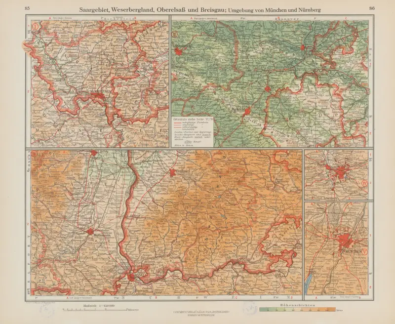 Saargebiet, Weserbergland, Oberelsass und Breisgau, Umgebung von Munchen und Nurnberg av Ernst Friedrich