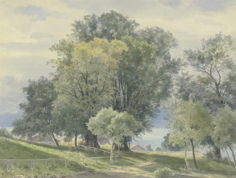 Frauenchiemsee, 1876 – nr 2 av Friedrich Ernst Morgenstern