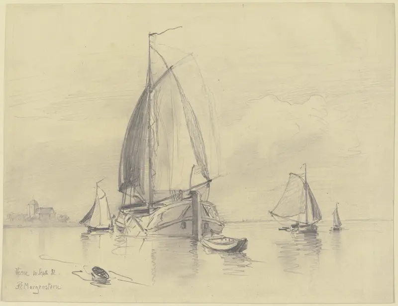 On the Scheldt near Veere av Friedrich Ernst Morgenstern