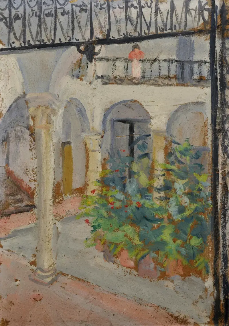 Arkadgård i ett spanskt hus av Ernst Schiess