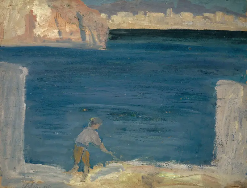 At the Harbour of Palma de Mallorca av Ernst Schiess