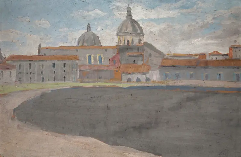 Italiensk kupolkyrka av Ernst Schiess