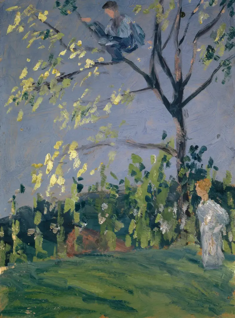 Pojke i träd av Ernst Schiess