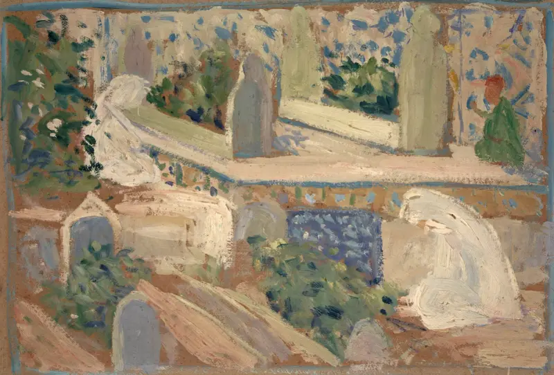Muhammedansk kyrkogård av Ernst Schiess