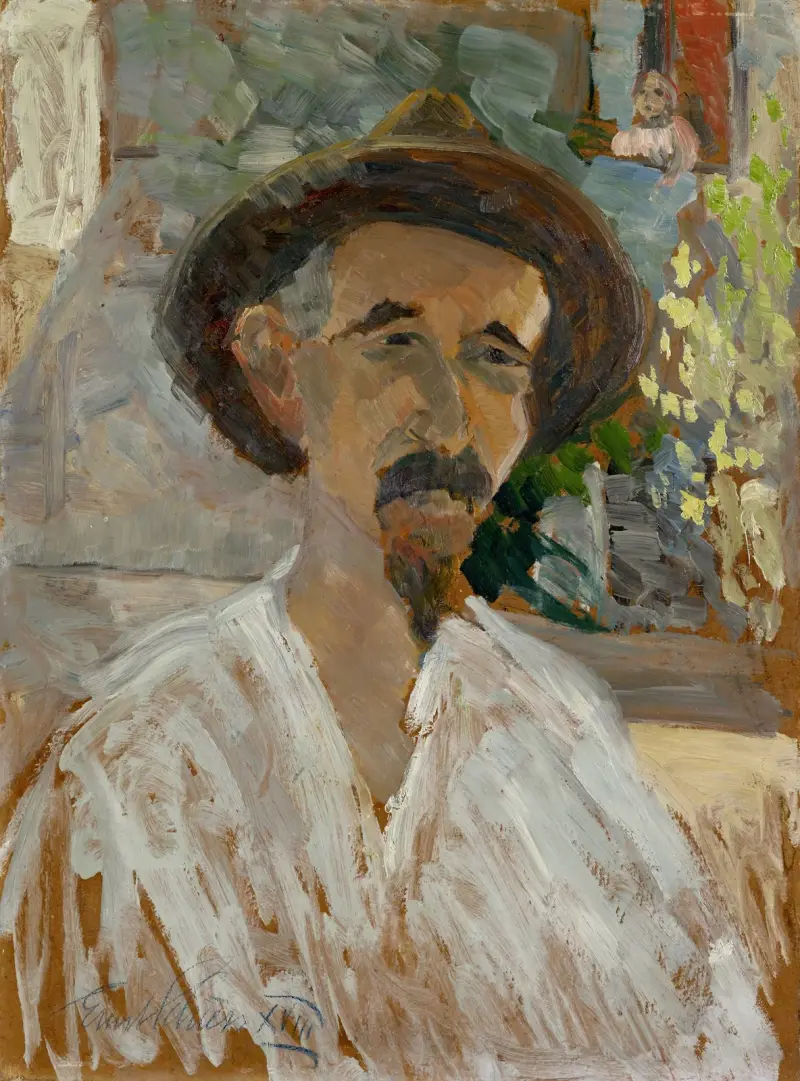 Självporträtt III av Ernst Schiess