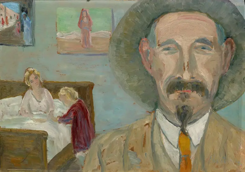 Självporträtt III av Ernst Schiess