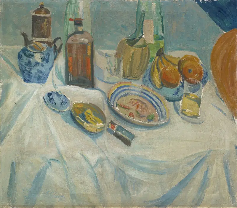 Bordet efter måltiden av Ernst Schiess