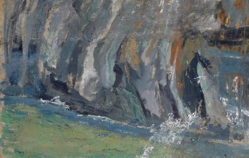 Wave Breaking at the Rocks av Ernst Schiess