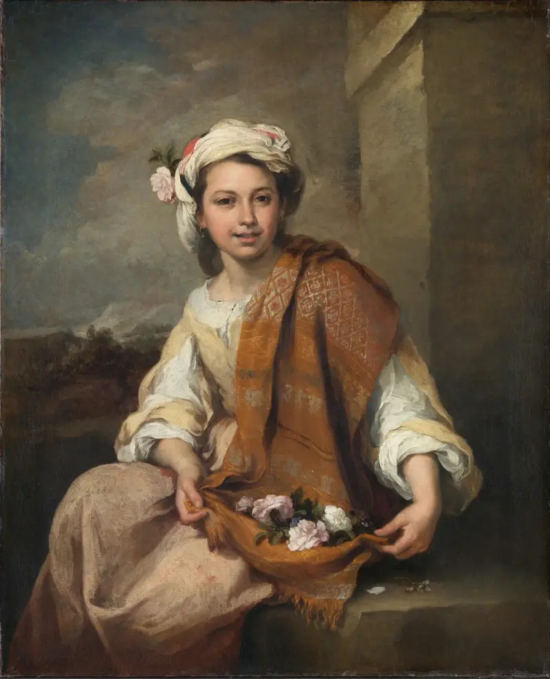 Blomsterflickan av Bartolomé Estebán Murillo