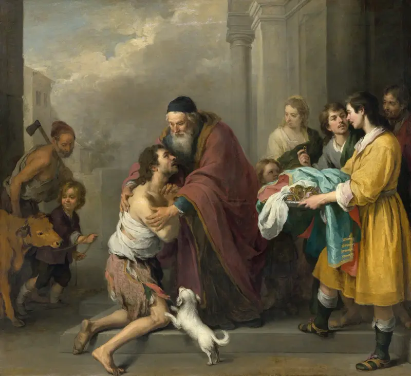 The Return of the Prodigal Son av Bartolomé Estebán Murillo