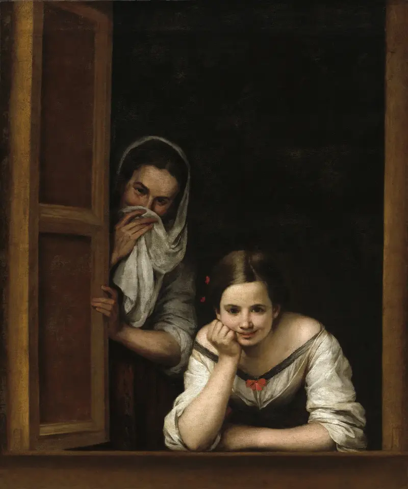 Zwei Frauen an einem Fenster von Bartolomé Estebán Murillo