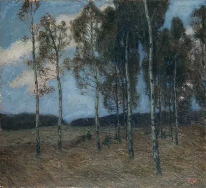 Birch Grove after Sunset av Ester Almqvist