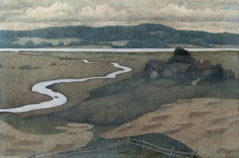 Landscape from Svartådalen av Ester Almqvist