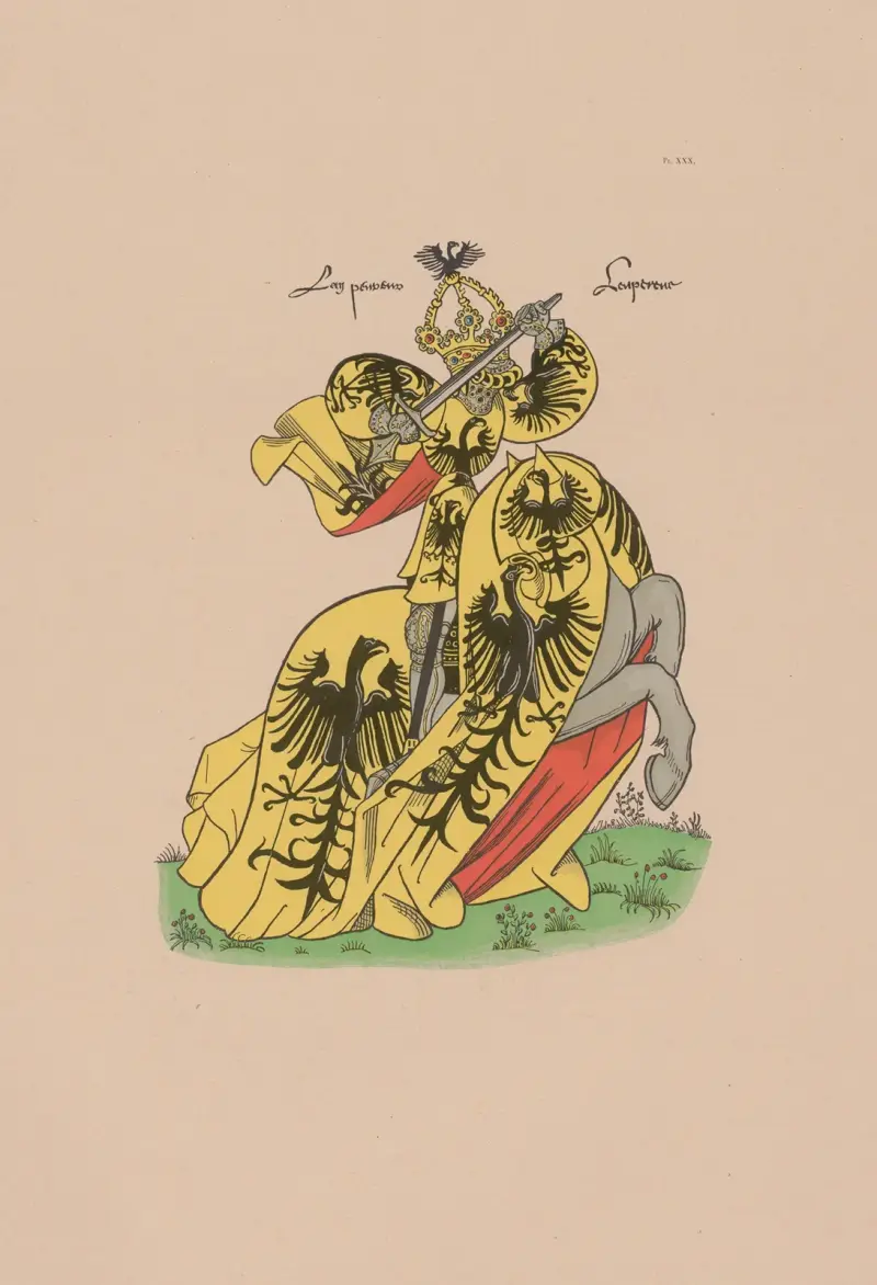 Ancien armorial équestre de la Toison d’or et de l’Europe au 15e siècle Pl.026 av Berger-Levrault et Cie