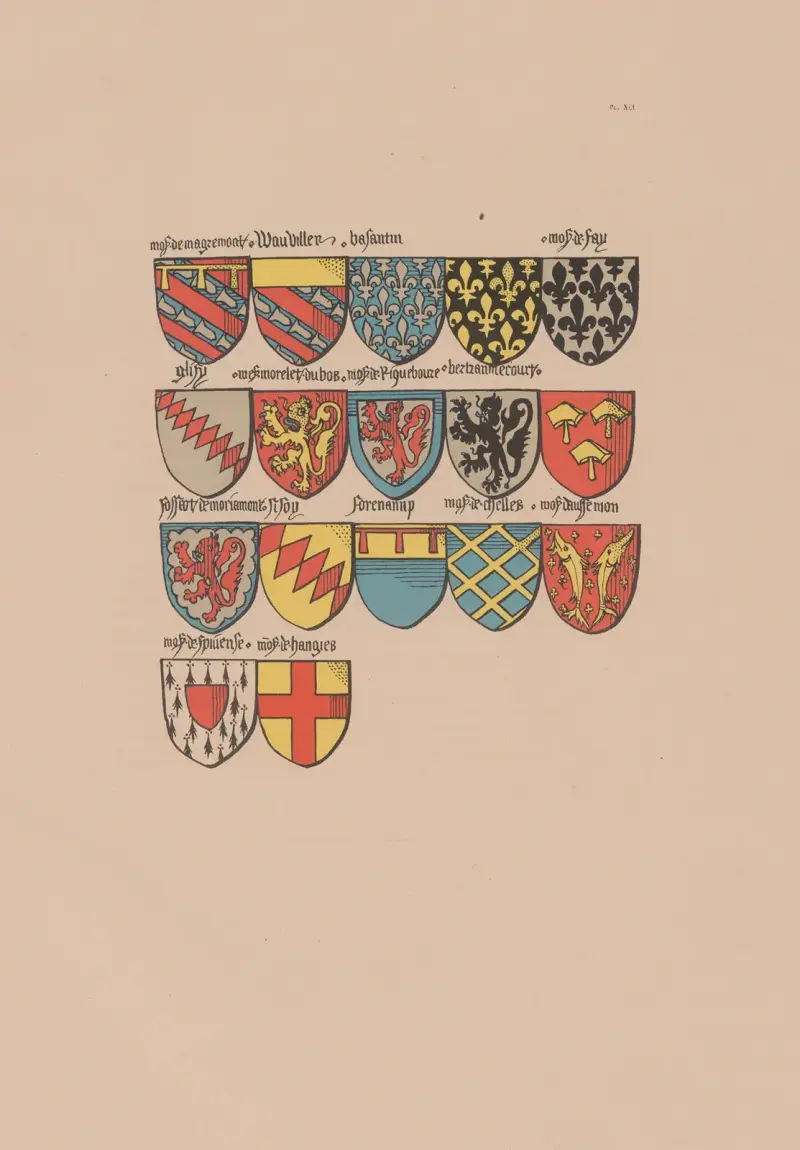 Altes Wappenbuch der Ritter des Goldenen Vlieses und Europas im 15. Jahrhundert Taf. 085 von Berger-Levrault et Cie