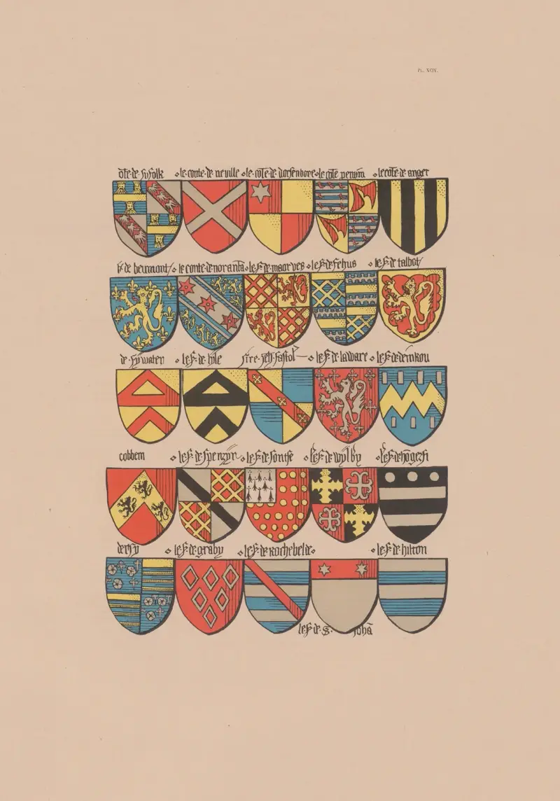 Ancien armorial équestre de la Toison d’or et de l’Europe au 15e siècle Pl.088 av Berger-Levrault et Cie