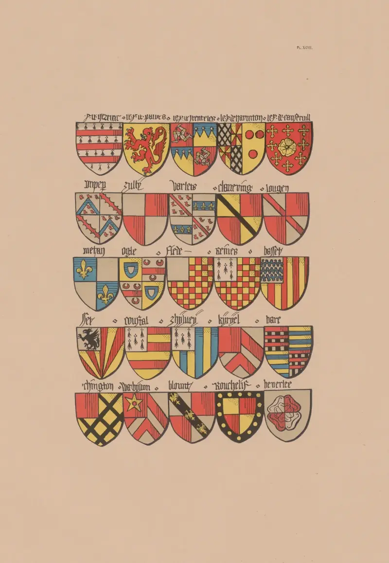 Ancien armorial équestre de la Toison d’or et de l’Europe au 15e siècle Pl.091 av Berger-Levrault et Cie