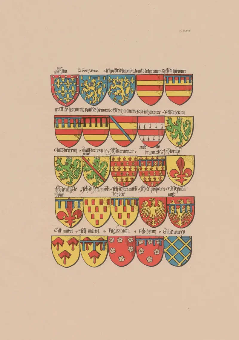 Ancien armorial équestre de la Toison d’or et de l’Europe au 15e siècle Pl.071 av Berger-Levrault et Cie