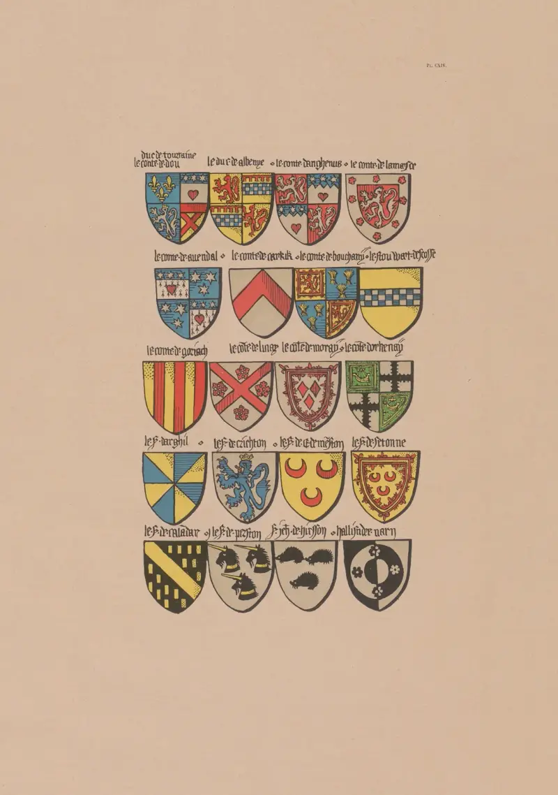 Ancien armorial équestre de la Toison d’or et de l’Europe au 15e siècle Pl.107 av Berger-Levrault et Cie