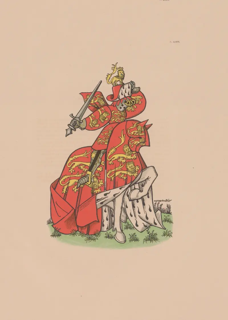 Ancien armorial équestre de la Toison d’or et de l’Europe au 15e siècle Pl.070 av Berger-Levrault et Cie