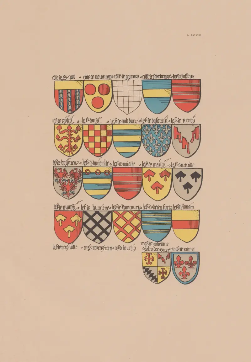 Ancien armorial équestre de la Toison d’or et de l’Europe au 15e siècle Pl.082 av Berger-Levrault et Cie