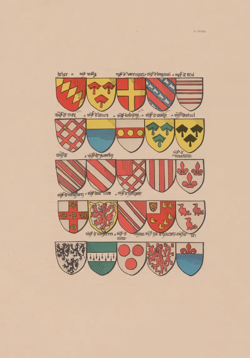 Ancien armorial équestre de la Toison d’or et de l’Europe au 15e siècle Pl.083 av Berger-Levrault et Cie