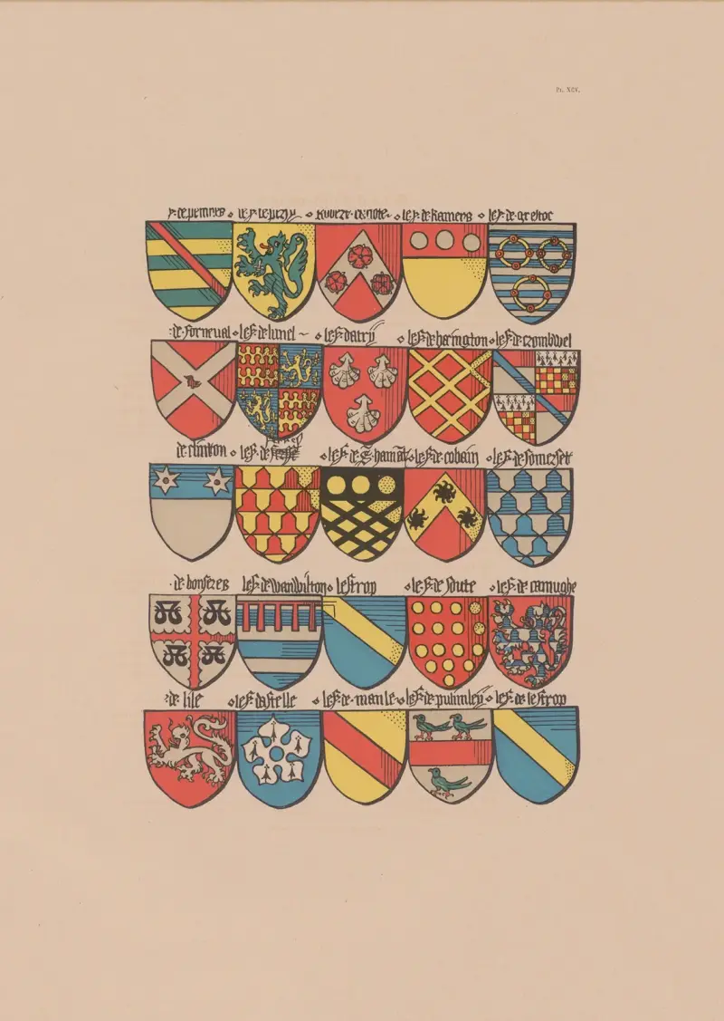 Ancien armorial équestre de la Toison d’or et de l’Europe au 15e siècle Pl.089 av Berger-Levrault et Cie