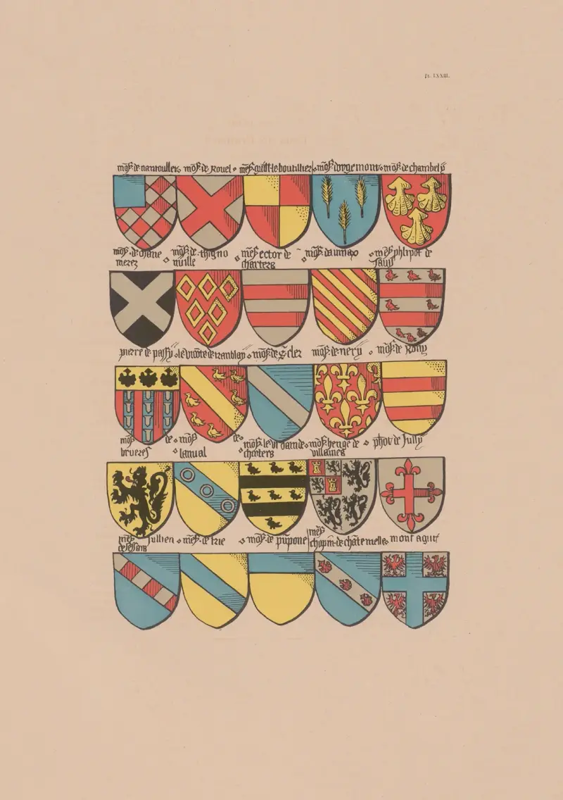Ancien armorial équestre de la Toison d’or et de l’Europe au 15e siècle Pl.068 av Berger-Levrault et Cie