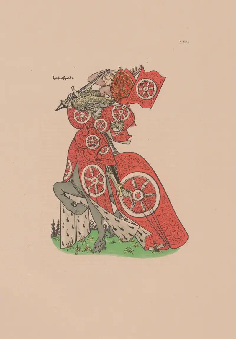 Ancien armorial équestre de la Toison d’or et de l’Europe au 15e siècle Pl.028 av Berger-Levrault et Cie