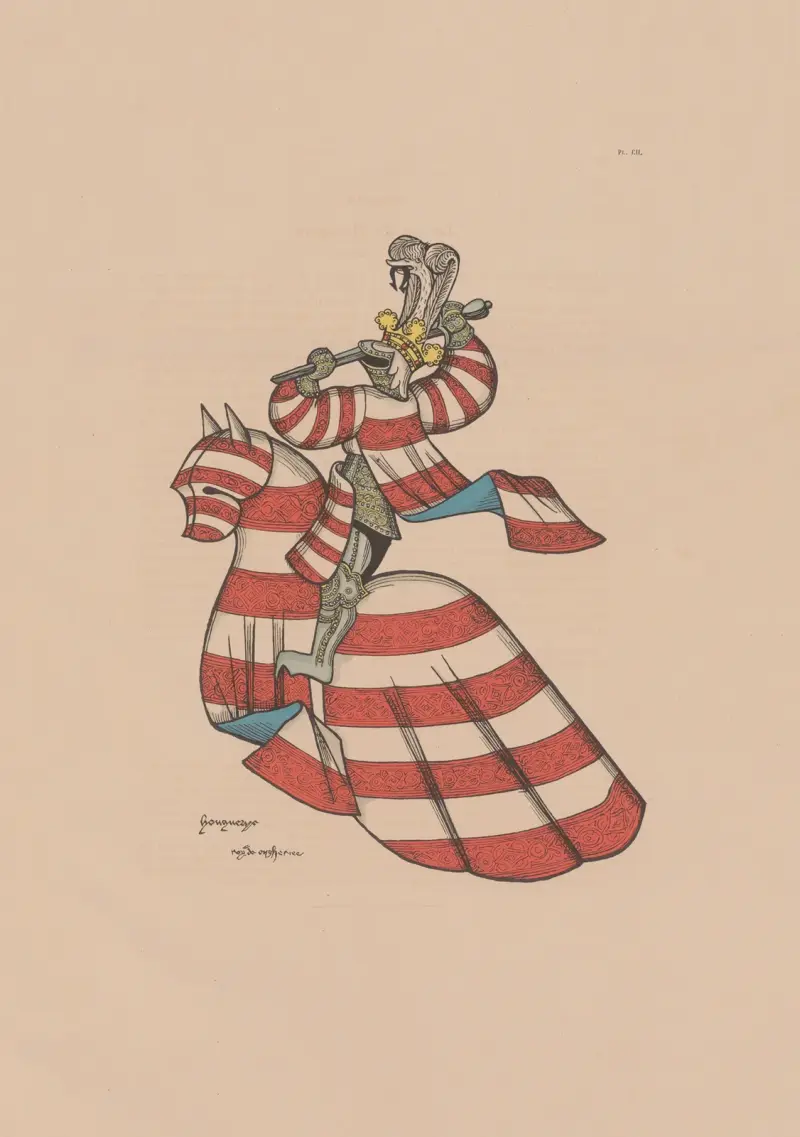 Ancien armorial équestre de la Toison d’or et de l’Europe au 15e siècle Pl.096 av Berger-Levrault et Cie