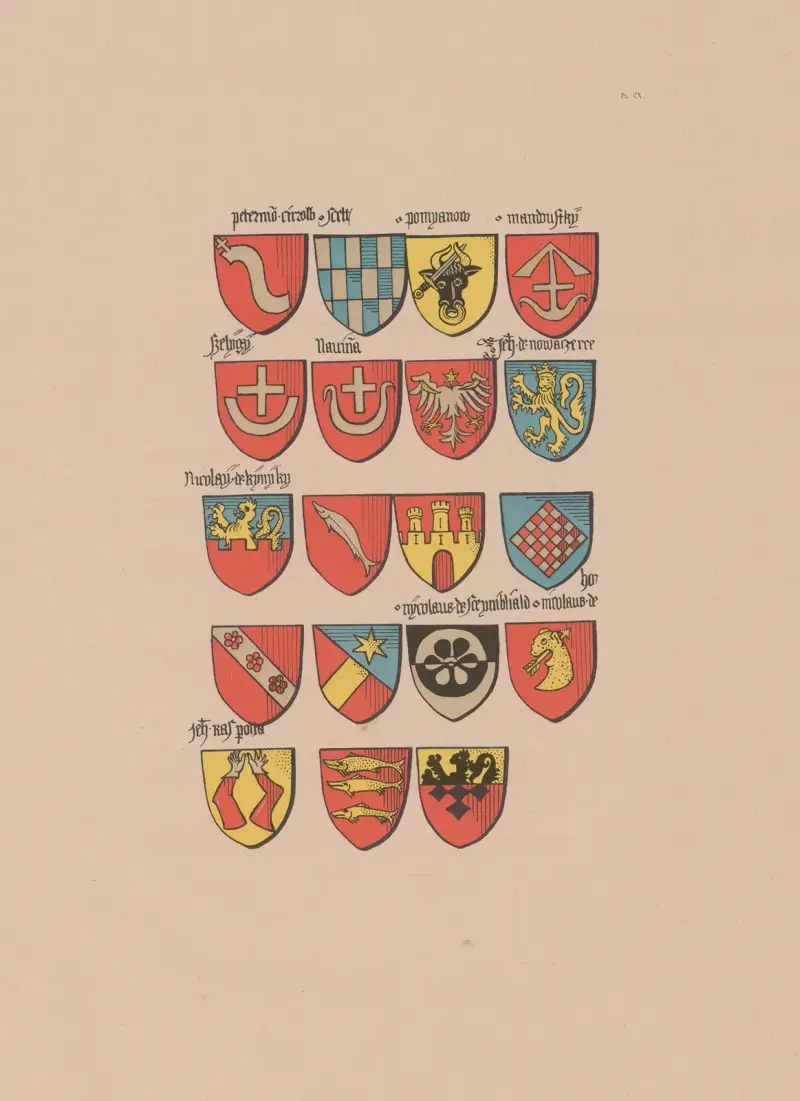 Ancien armorial équestre de la Toison d’or et de l’Europe au 15e siècle Pl.104 av Berger-Levrault et Cie