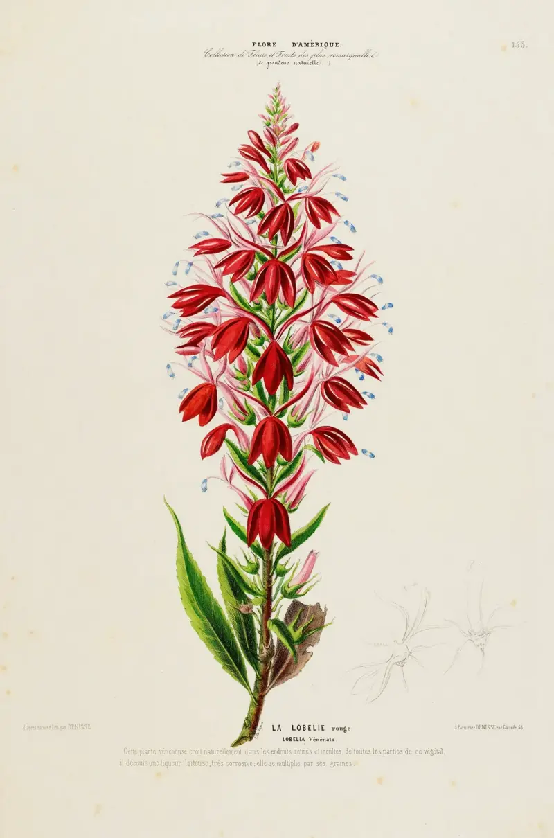 Flore d’Amérique, nach der Natur an Ort und Stelle gezeichnet, Tafel 153 von Etienne Denisse